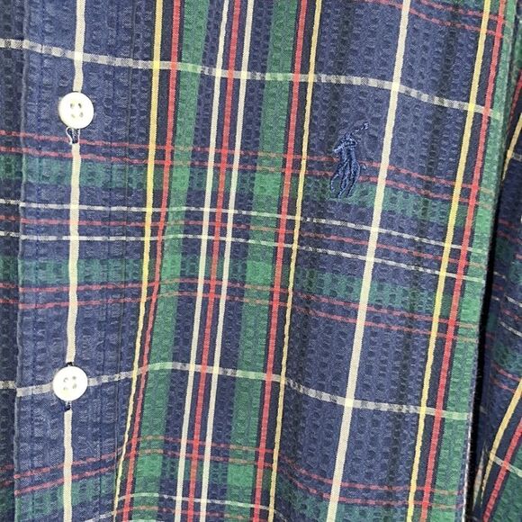 Ralph Lauren Shirt Mens large plaid button Up preppy cotton - Picture 3 of 9